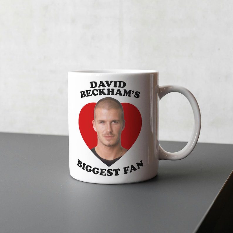 David Beckham Fan Mug - Football Gift Celebrity Crush Gift EMUG2069
